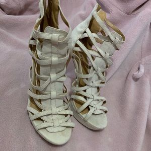 Cream Strappy Heel